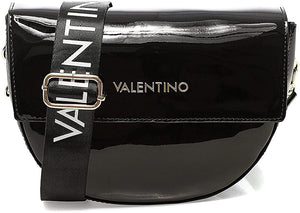 Mario Valentino Black Embossed Croc Josette Chain Bag Crossbody 35val121